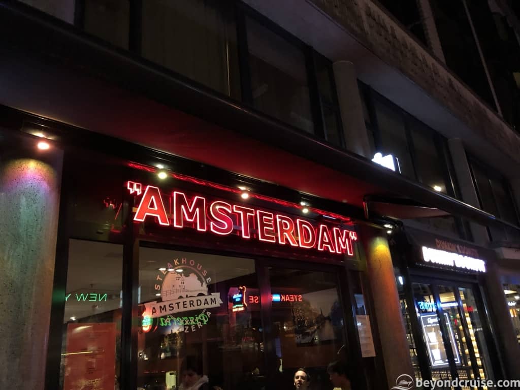 Amsterdam at night sign
