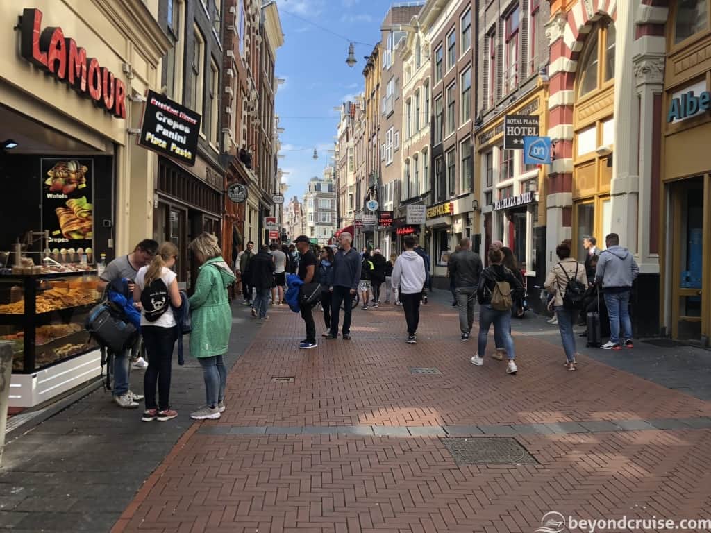 Amsterdam typical tourist street