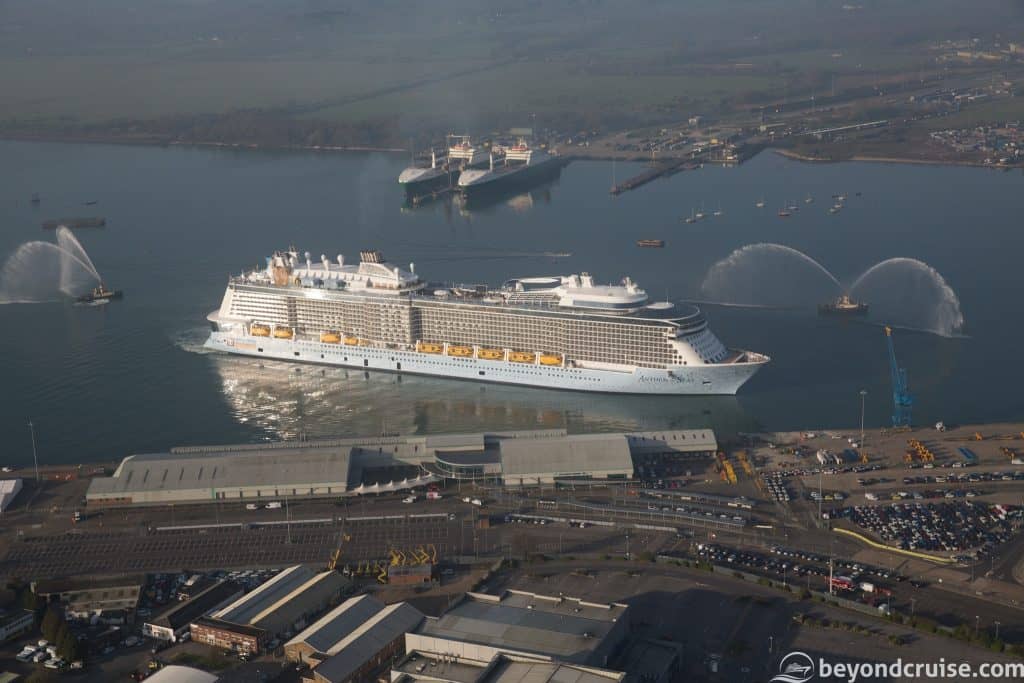 Anthem of the Seas arrives into Southampton after her shakedown voyage