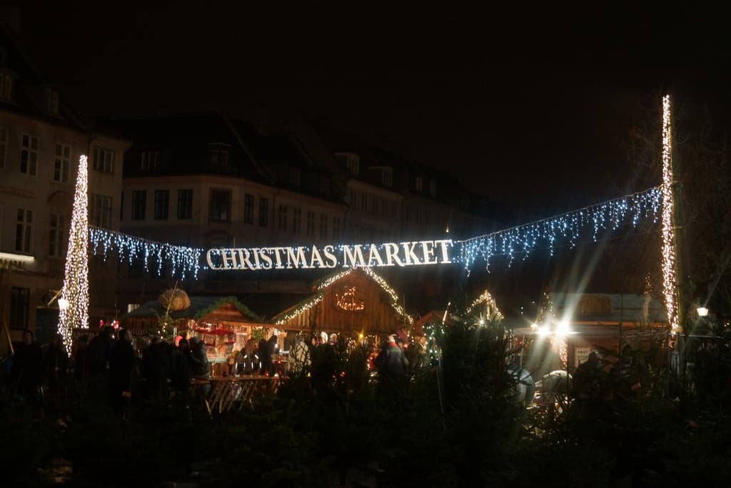 A city Christmas market