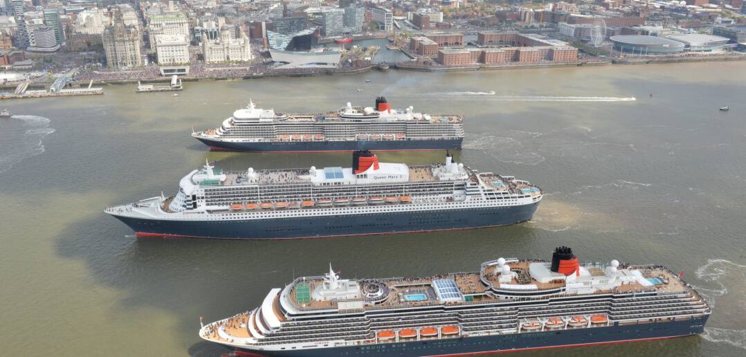 Cunard Line's Three Queens in Liverpool