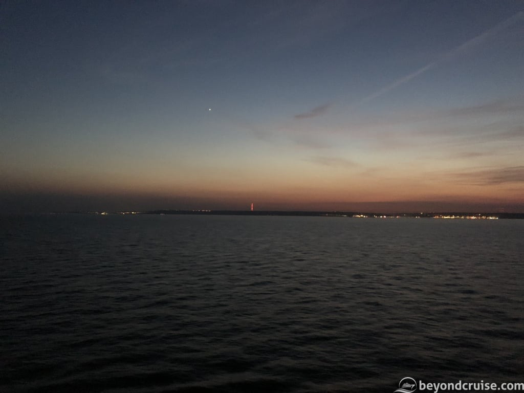 The Kent coast as seen from MSC Magnifica