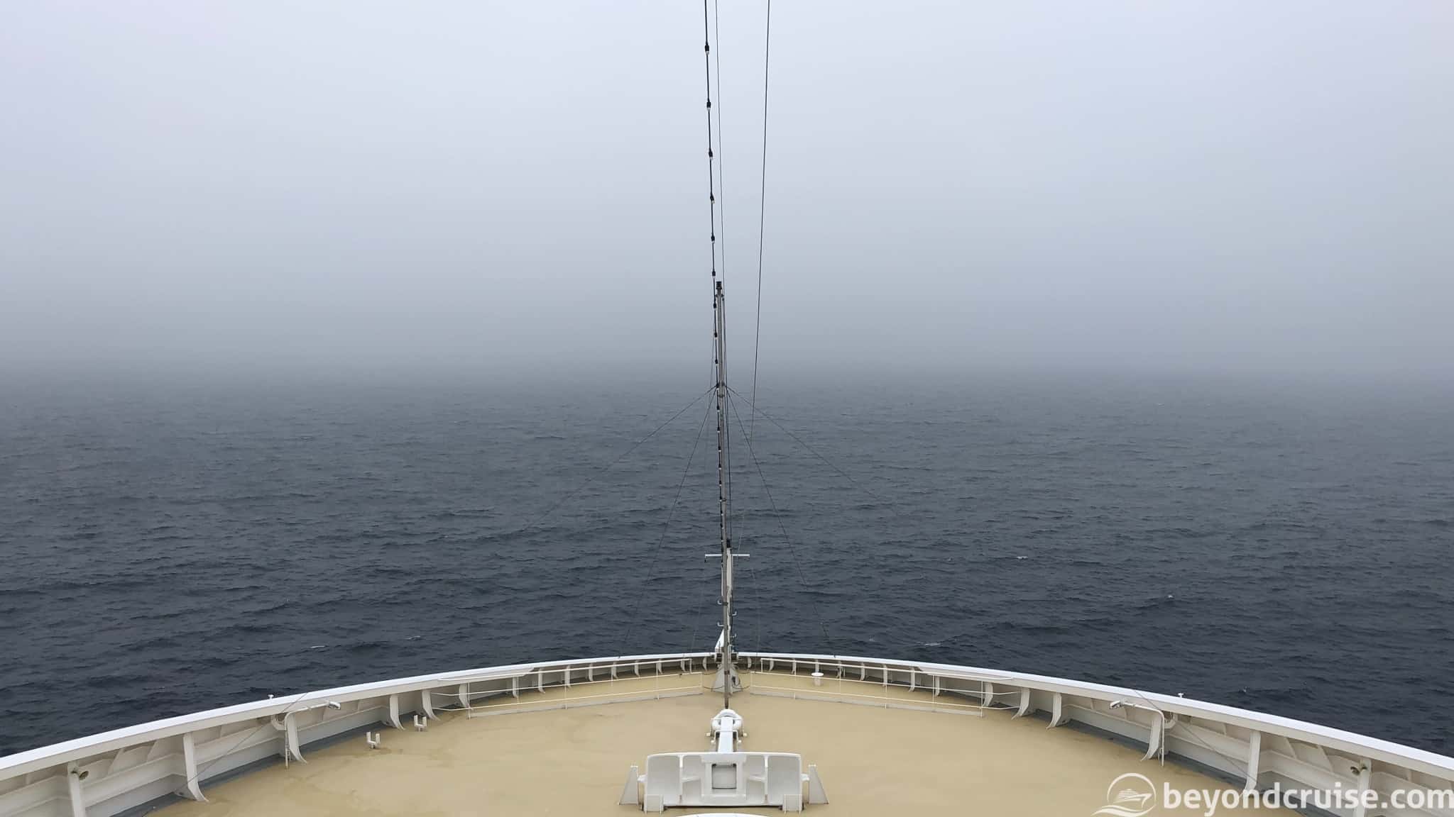 MSC Magnifica in a foggy Atlantic Ocean