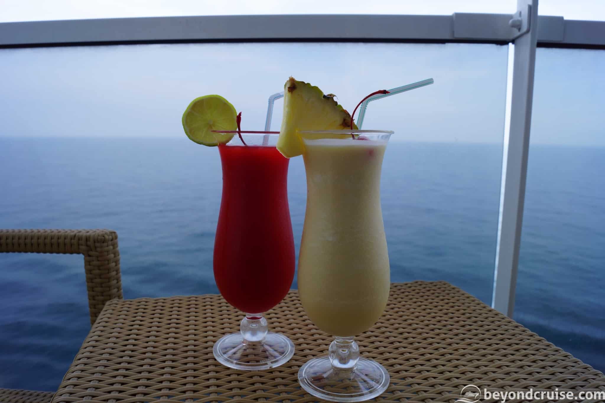 MSC Magnifica Cocktails on the balcony