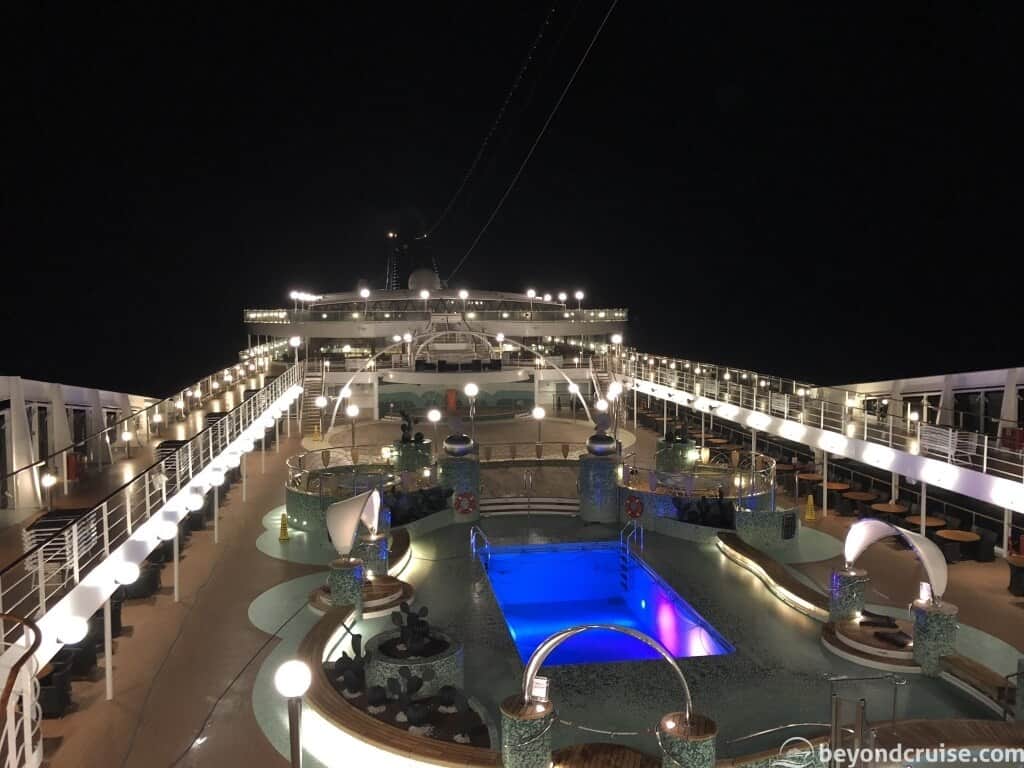 MSC Magnifica evening view of Deck 13