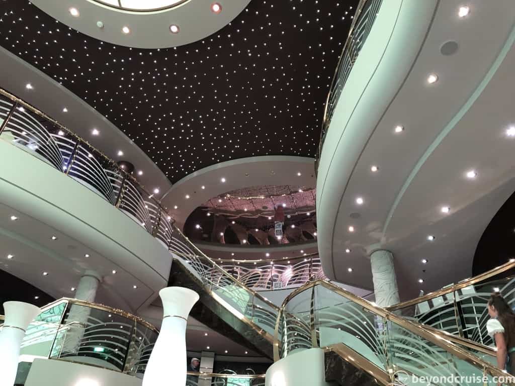 MSC Magnifica Grand lobby ceiling