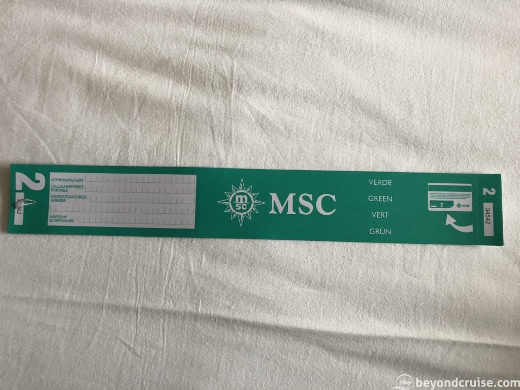 MSC Magnifica luggage tags
