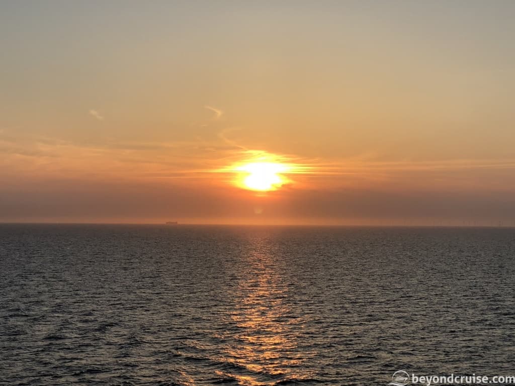 MSC Magnifica sunset at sea
