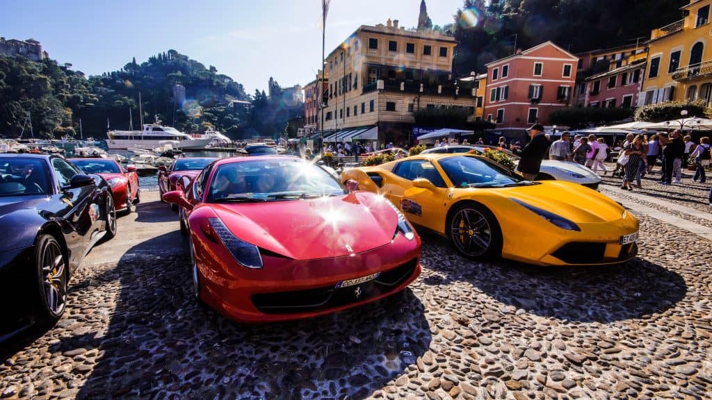 Portofino Ferrari sports cars