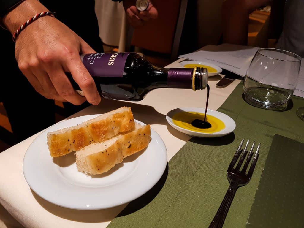 Main Dining Room Dinner – Bread, Olive Oil, Balsamic Vinegar