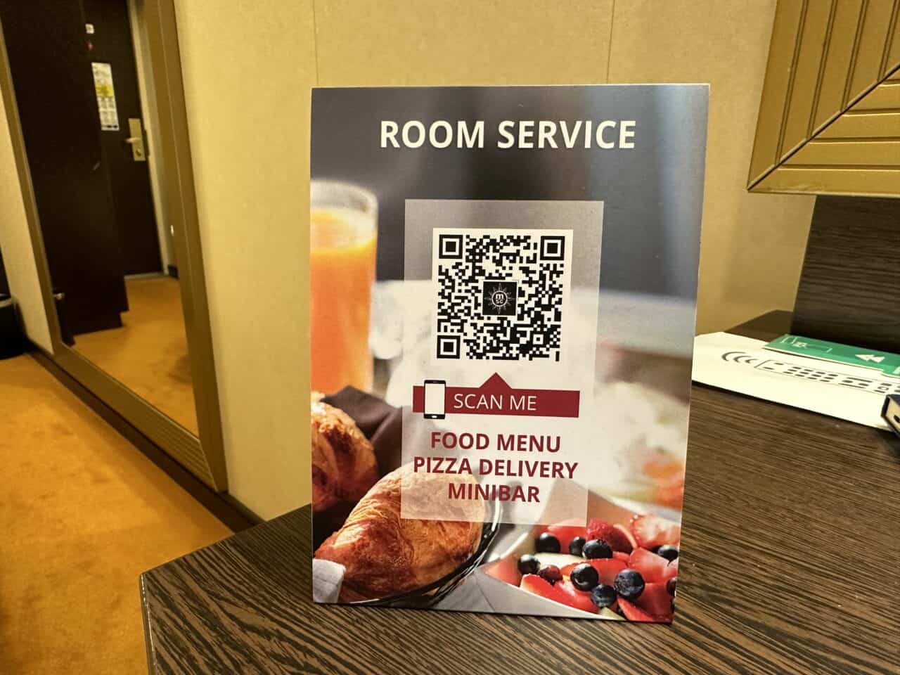 Room service menu, MSC Preziosa