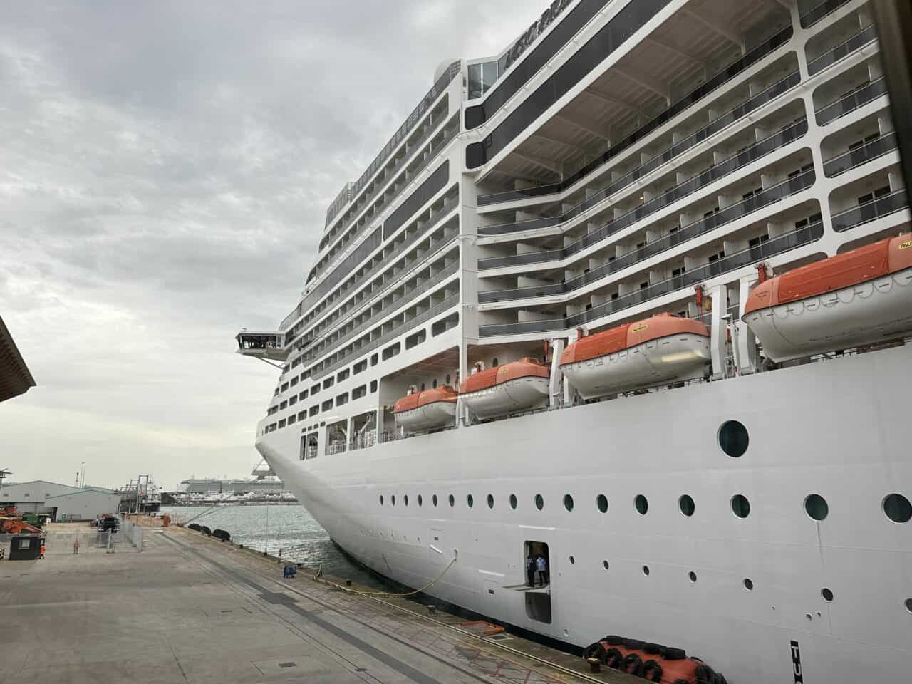 MSC Preziosa as viewed during boarding