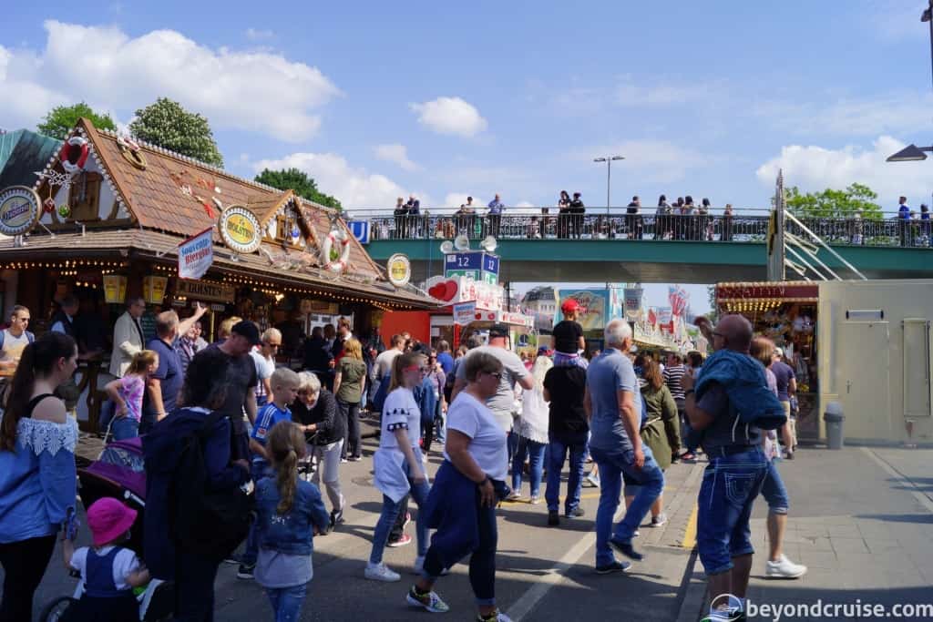 Port of Hamburg 829th Anniversary - Crowds walk amongst popup street stalls and entertainment