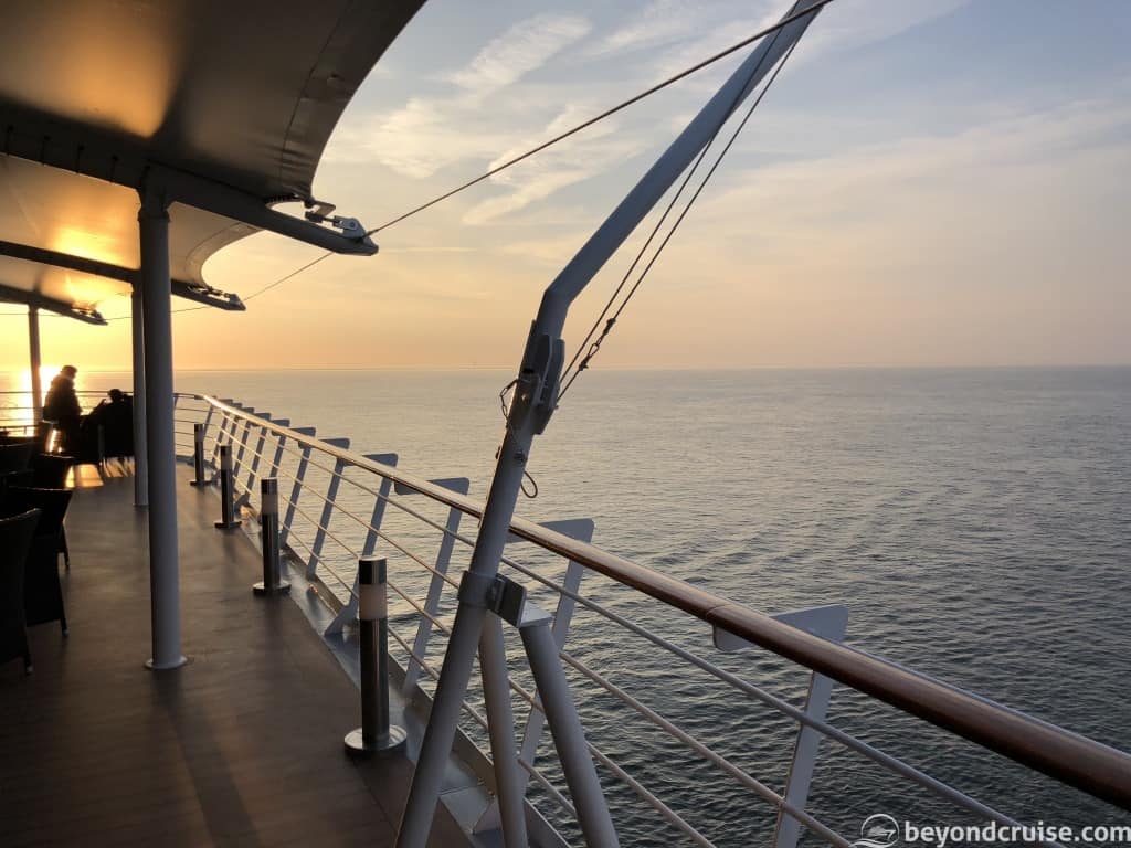 Sunset onboard MSC Magnifica in the English Channel