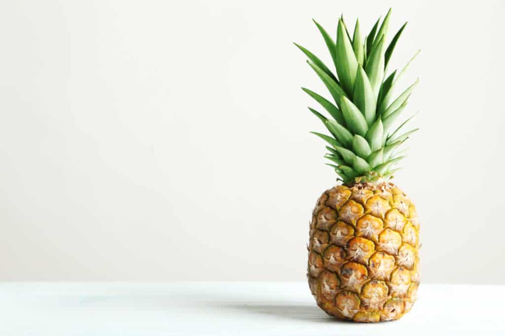 A solitary pineapple